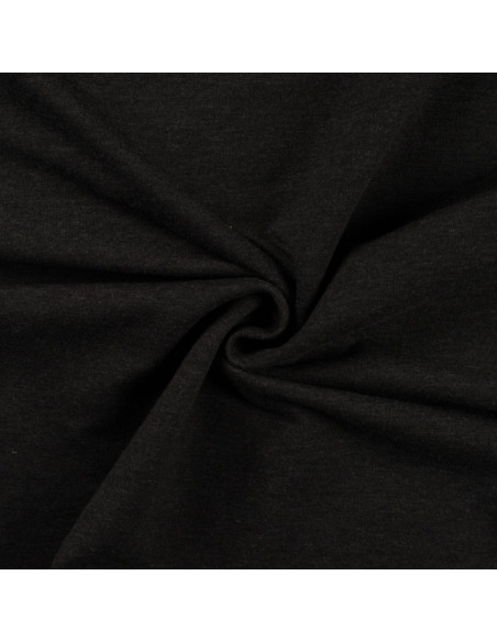 Dark heather gray ribbed jersey fabric