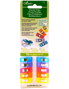 Set of 10 Prodige Clover clips - Assortment