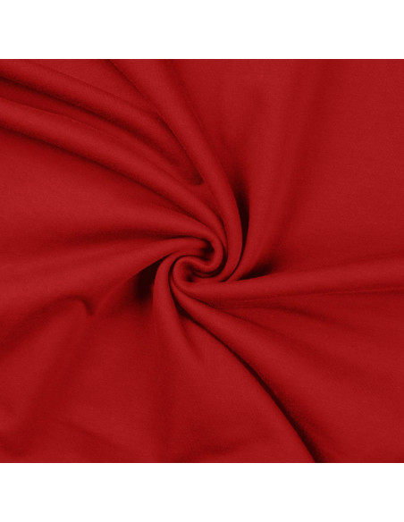 Fleece sweatshirt fabric - Dark red