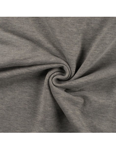Light heather gray fleece sweatshirt fabric