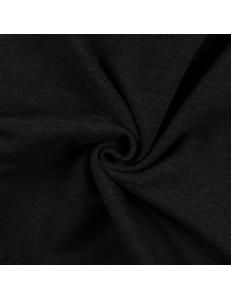 Dark heather gray fleece sweatshirt fabric
