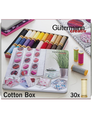 Box of 30 Gütermann cotton sewing threads