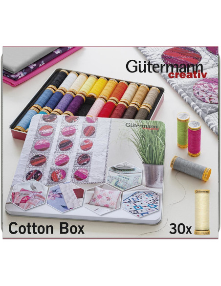 Box of 30 Gütermann cotton sewing threads