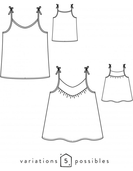 Twilight Tank Top or Dress Pattern - Atelier Scämmit