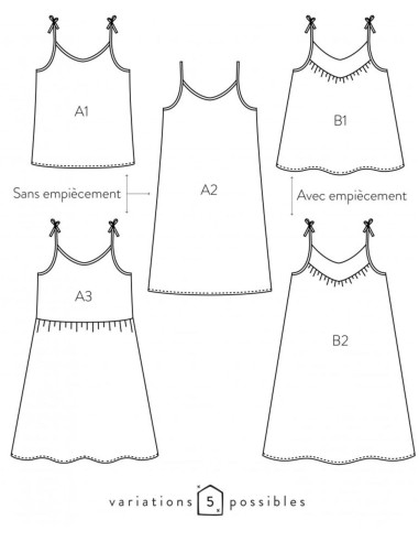Twilight Tank Top or Dress Pattern - Atelier Scämmit