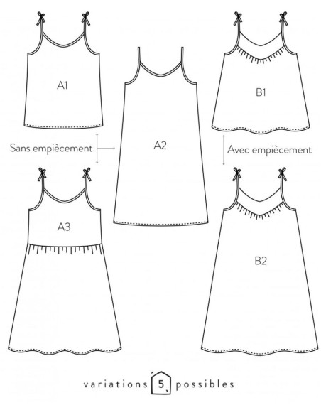 Twilight Tank Top or Dress Pattern - Atelier Scämmit