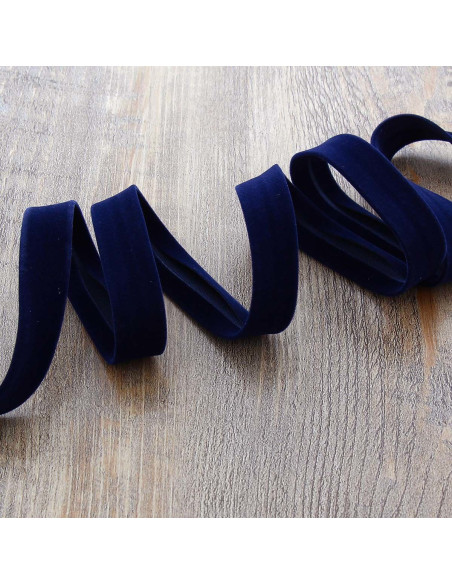 Velvet bias - Navy blue