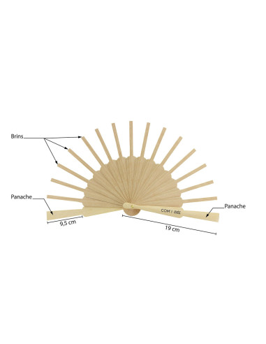 Small wooden fan frame