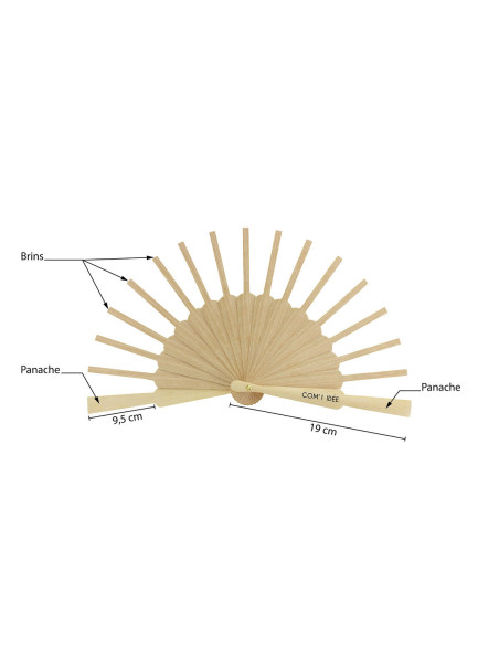 Small wooden fan frame