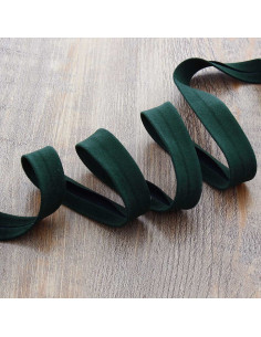 Dark green suede bias