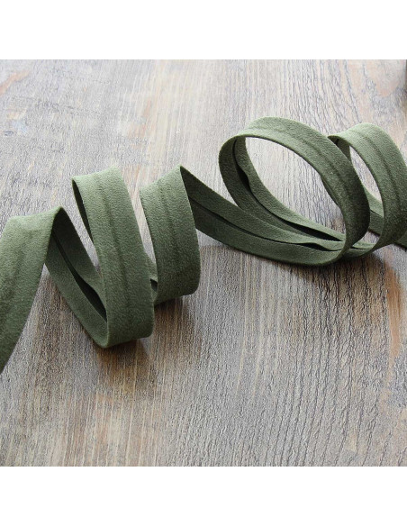 Suede bias - Khaki green