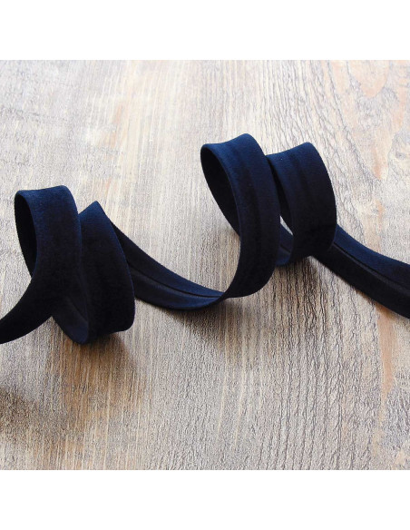 Suede bias - Navy blue