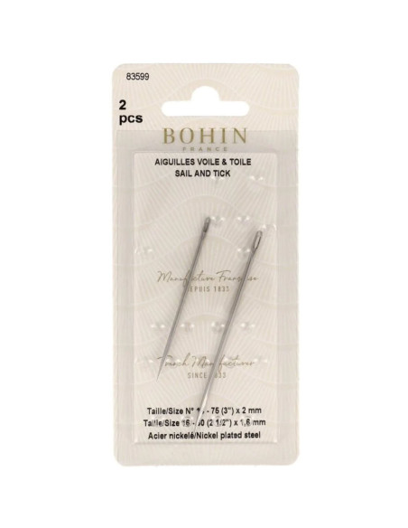 Needles, sails, and Bohin fabrics