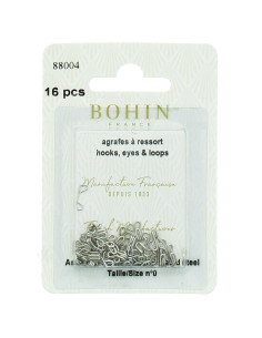 Bohin metal spring staples - Silver
