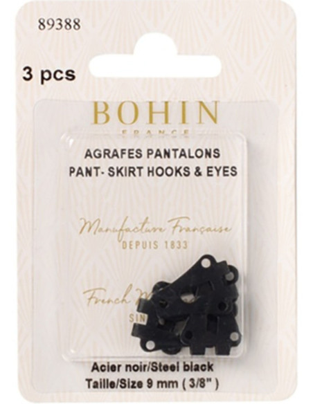 Closure staples for black pants Bohin