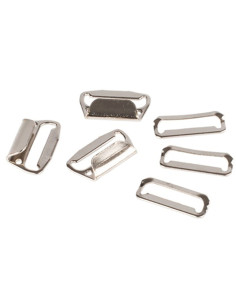 Flat closure hooks for skirts 20 mm silver Bohin 2