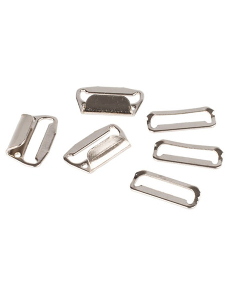 Flat skirt closure hooks 25 mm silver Bohin