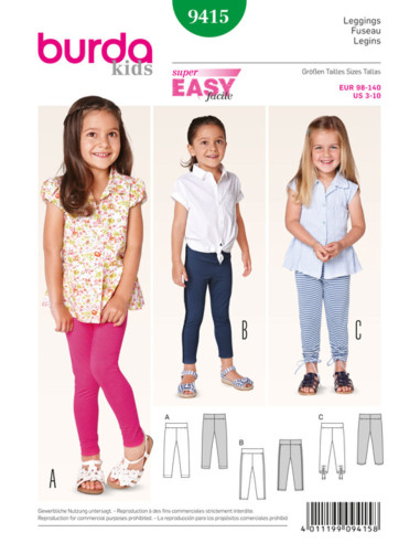 Leggings pattern - Burda 9415