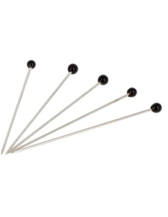 Box of 100 extra-long black glass head pins Bohin 2