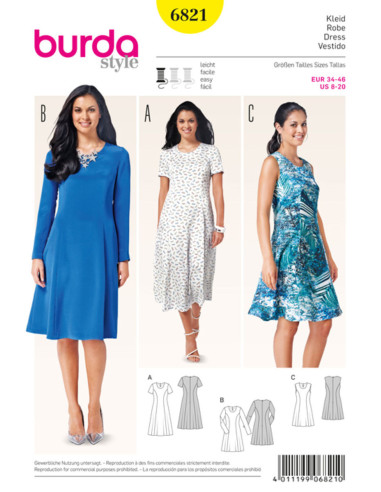 Dress pattern - Burda 6821