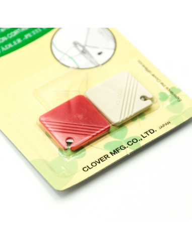 Set of 2 needle threaders with integrated thread cutters by Clover