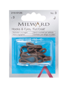 Sew-on fur hooks - Brown