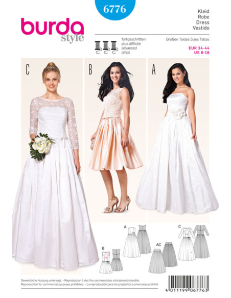 Wedding dress pattern - Burda 6776