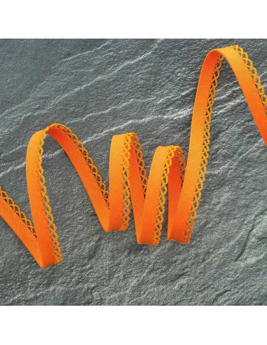 Folded bias picot - Orange