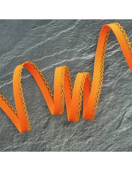 Folded bias picot - Orange