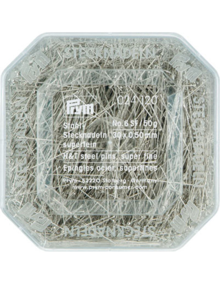 Box of 50 grams of super-fine Prym pins
