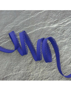 Folded bias tape with picot edge - Royal blue