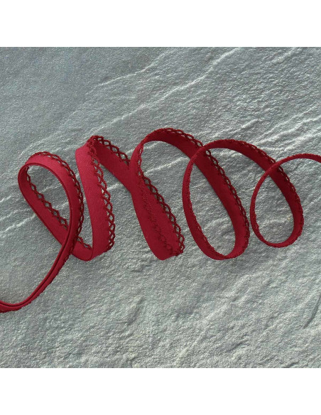 Folded bias picot - Wine lees