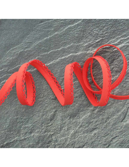 Folded bias picot - Coral
