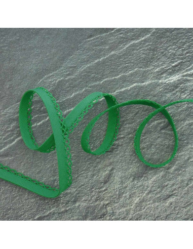 Folded picot bias - Grass green