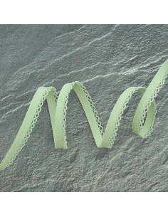 Folded bias picot - Sage green