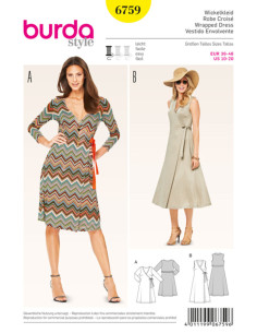 Wrap dress pattern - Burda 6759