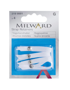 Pack of 4 suspender clips - White
