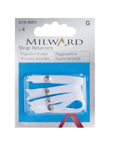 Pack of 4 suspender clips - White