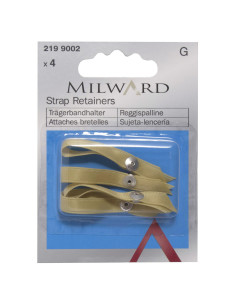 Pack of 4 suspender clips - Nude