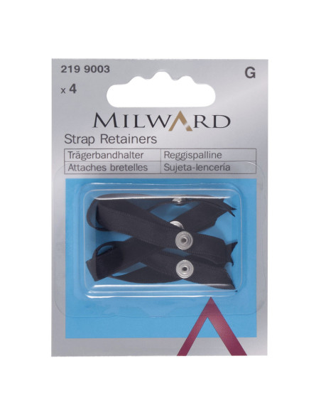 Pack of 4 suspender clips - Black