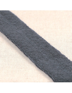 Dark gray terry bias tape