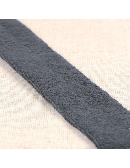 Dark gray terry bias tape