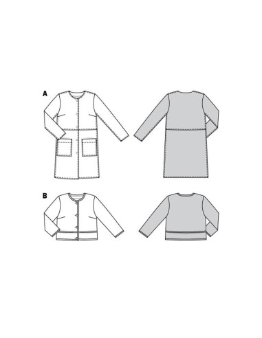 Jacket and coat pattern - Burda 5951