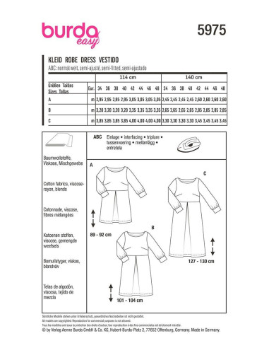 Dress pattern - Burda 5975