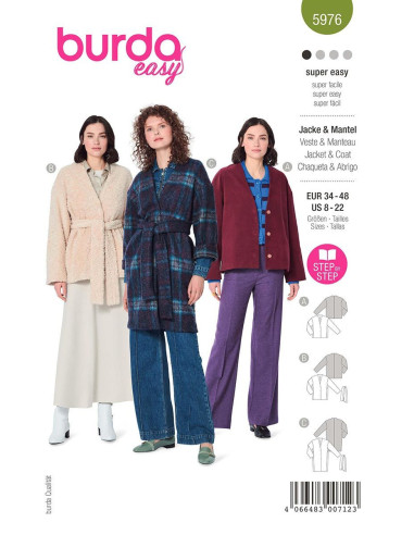Jacket and coat pattern - Burda 5976