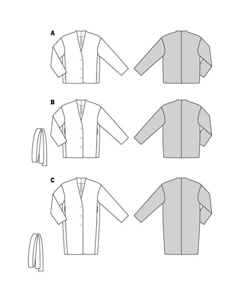 Jacket and coat pattern - Burda 5976