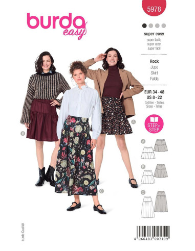 Skirt pattern - Burda 5978