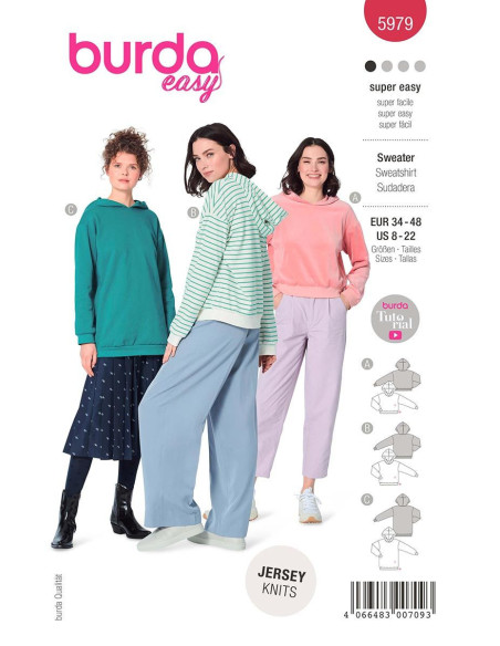 Sweatshirt Pattern - Burda 5979