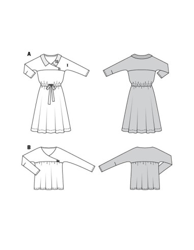 Dress and blouse pattern - Burda 5980