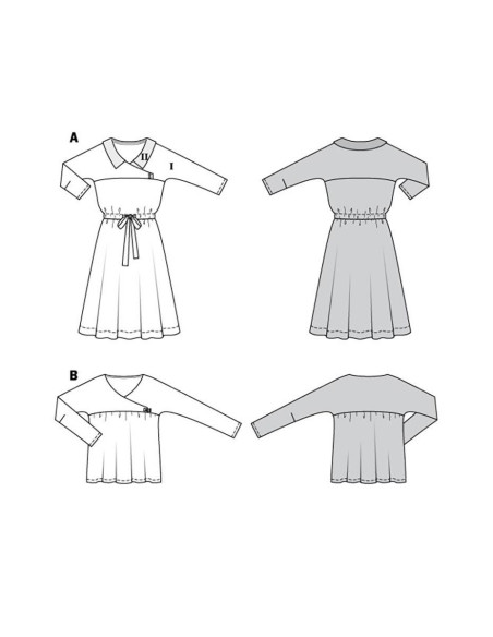 Dress and blouse pattern - Burda 5980